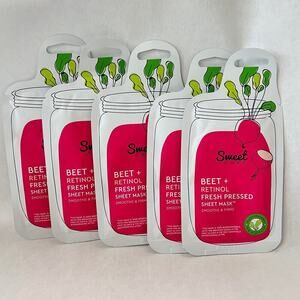Sweet Chef Beet + Retinol Fresh Pressed Sheet Mask Bundle 5 Pack